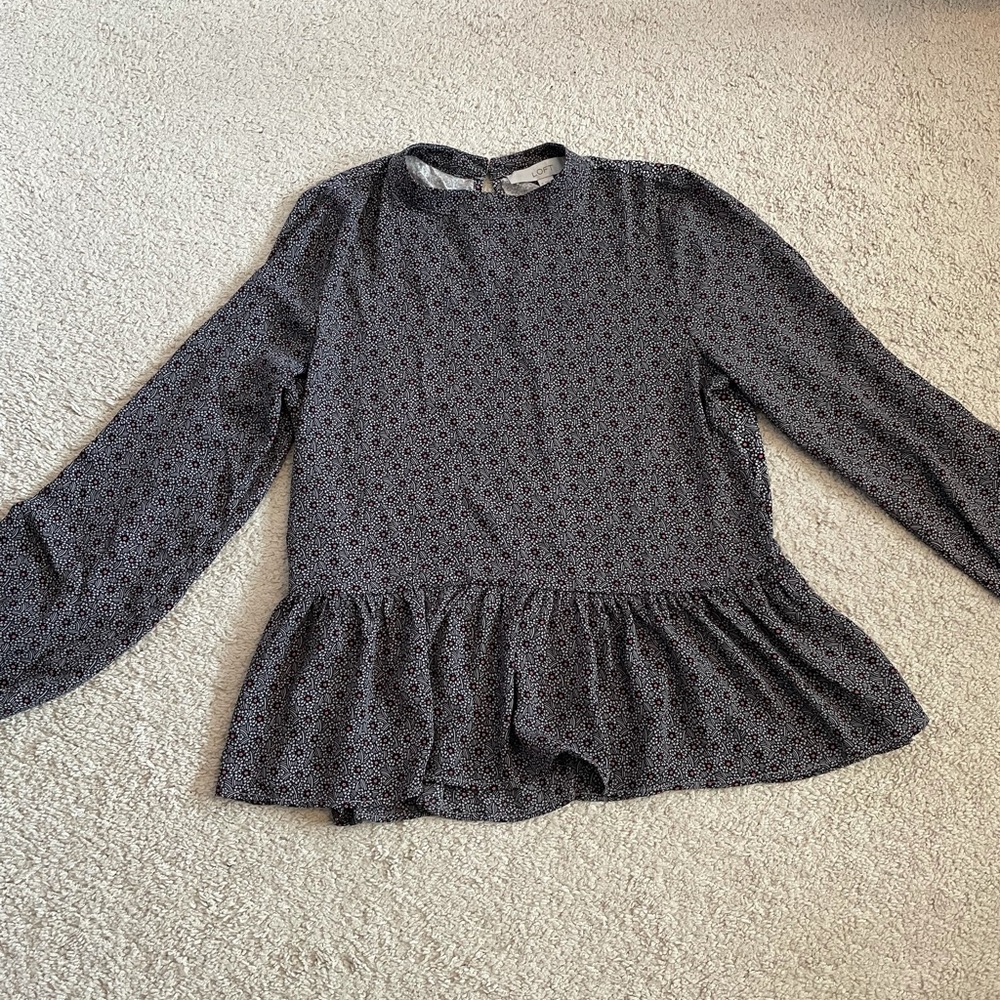 LOFT Peplum floral top